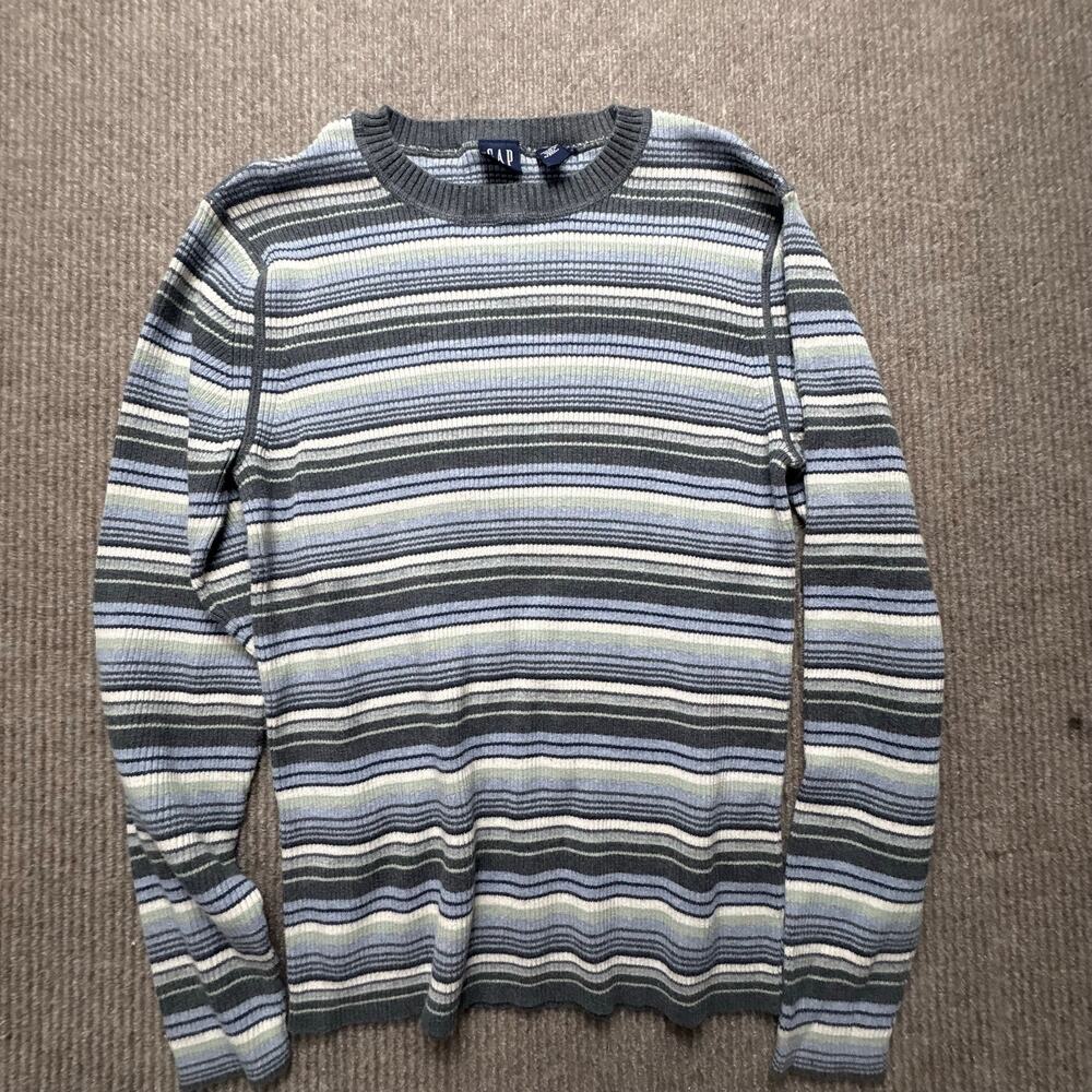 Vintage Gap Fall 2001 Striped Knit Preppy Sweater Women’s Size Medium